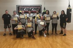 Krav students advancing in level
